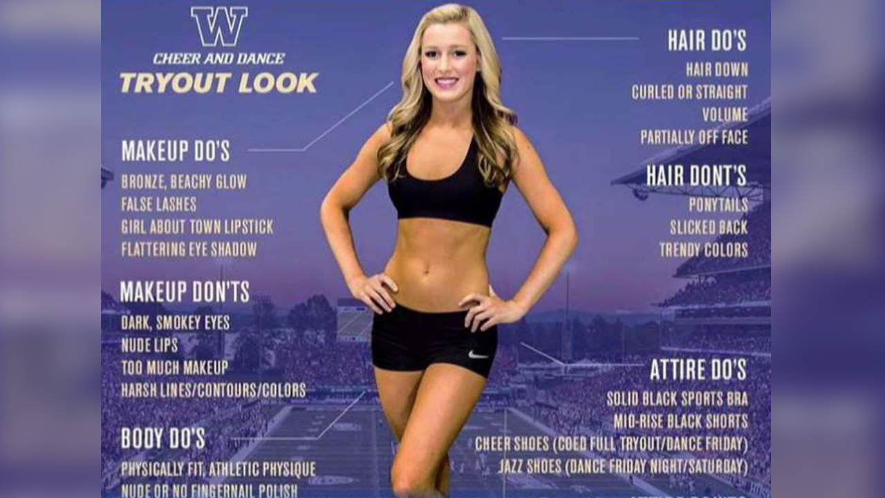 University nixes Cheerleader Tryout Tips poster after outcry