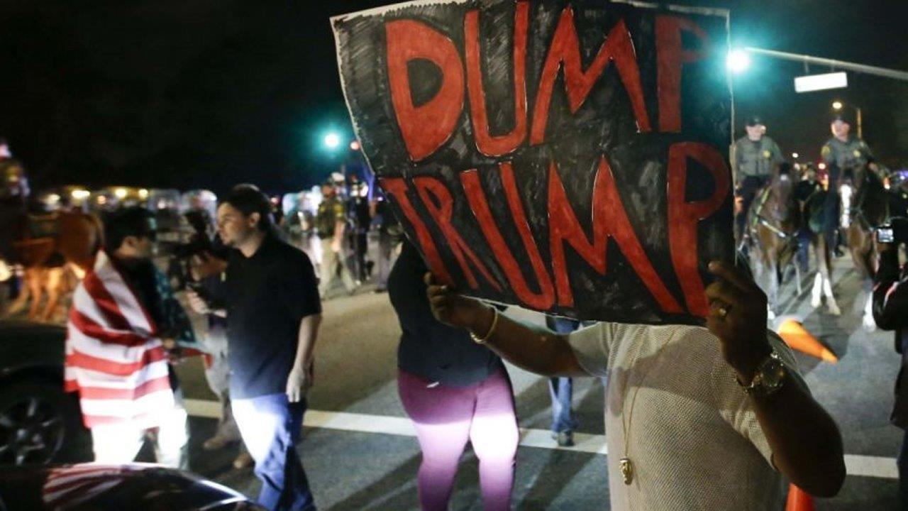 Anti-Trump rally in California turns violent