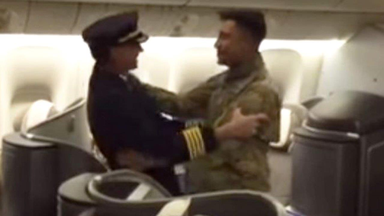 Pilot surprises soldier son after deployment, flies him home