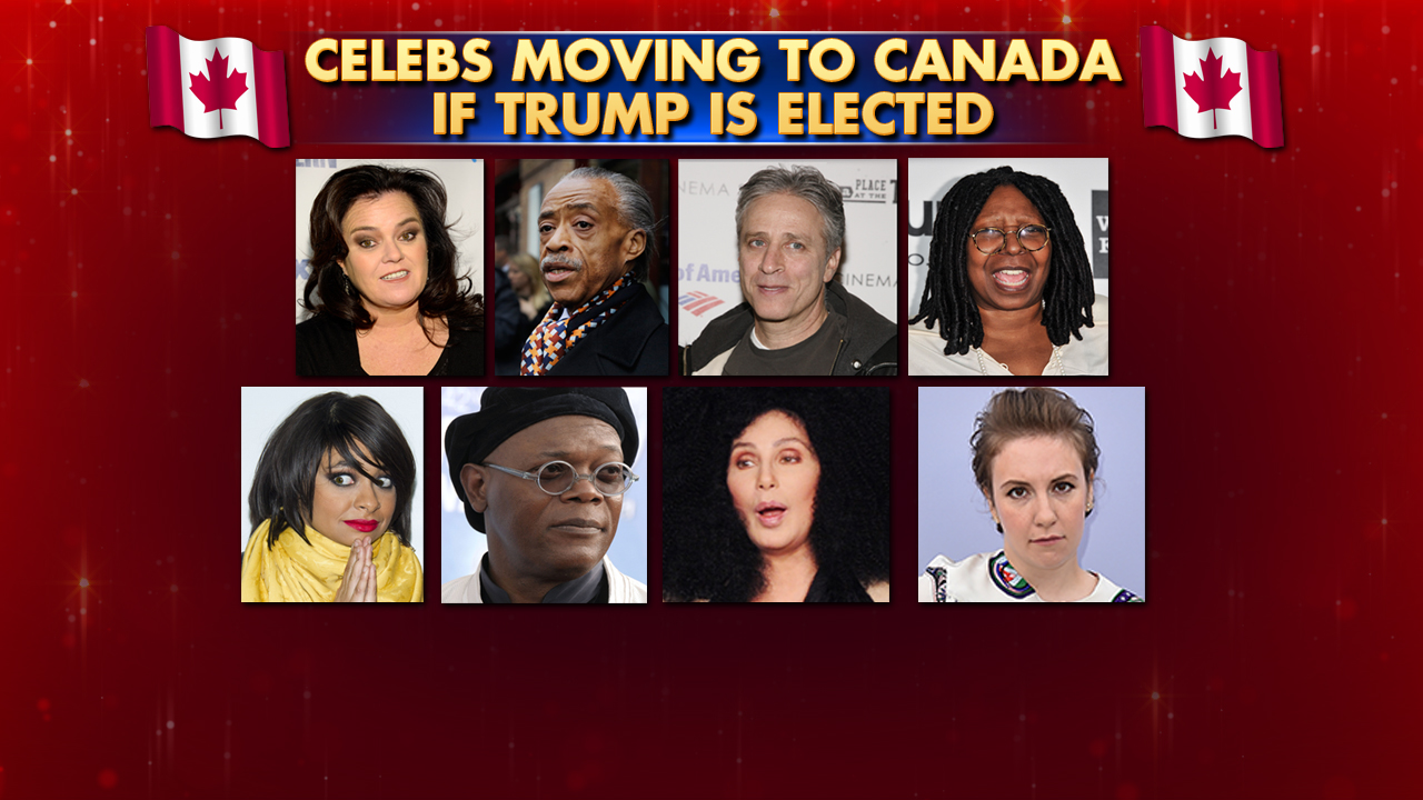 Which stars are going to Canada if Trump wins?
