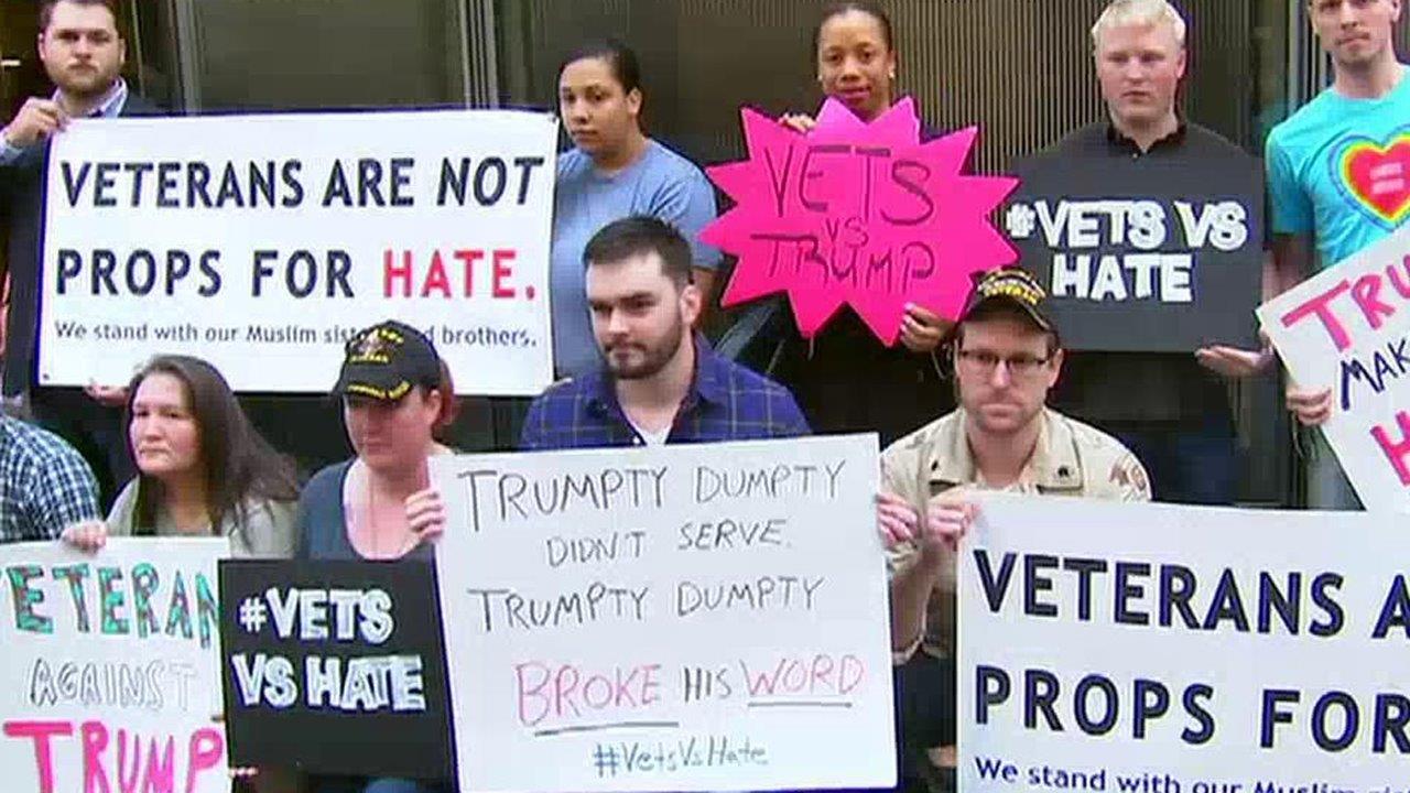 Veterans protesting Donald Trump