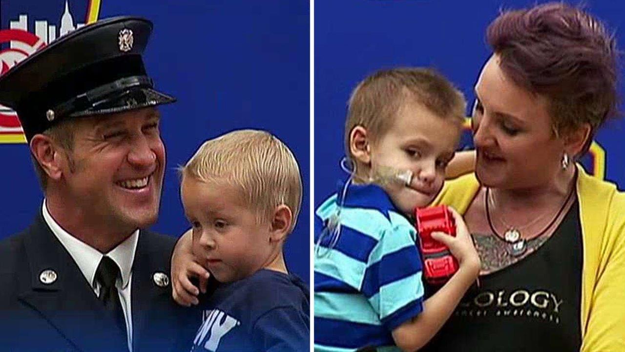 Brave boys battling cancer become honorary FDNY firefighters