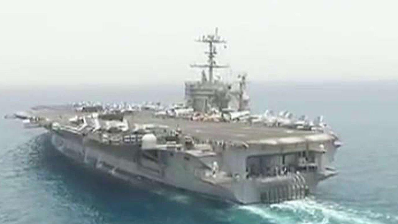 USS Harry Truman launching strikes at ISIS targets in Syria