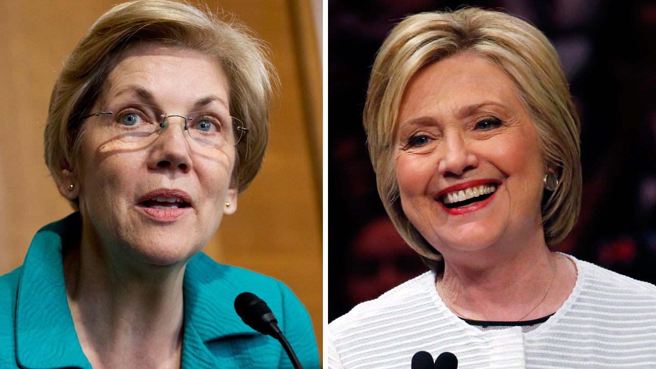 Warren mengenai serangan terhadap Trump saat dia datang setelah Clinton