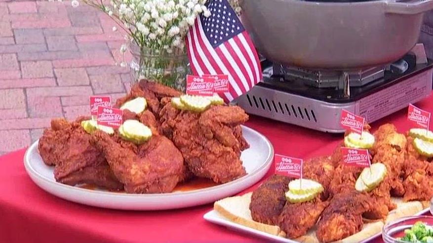 Leaning to cook Nashville's famous spicy fried chicken