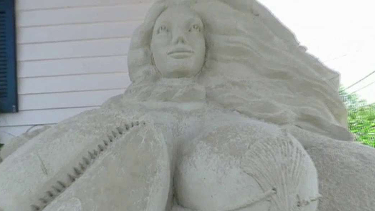 Busty mermaid sculpture draws complaints in Cape Cod
