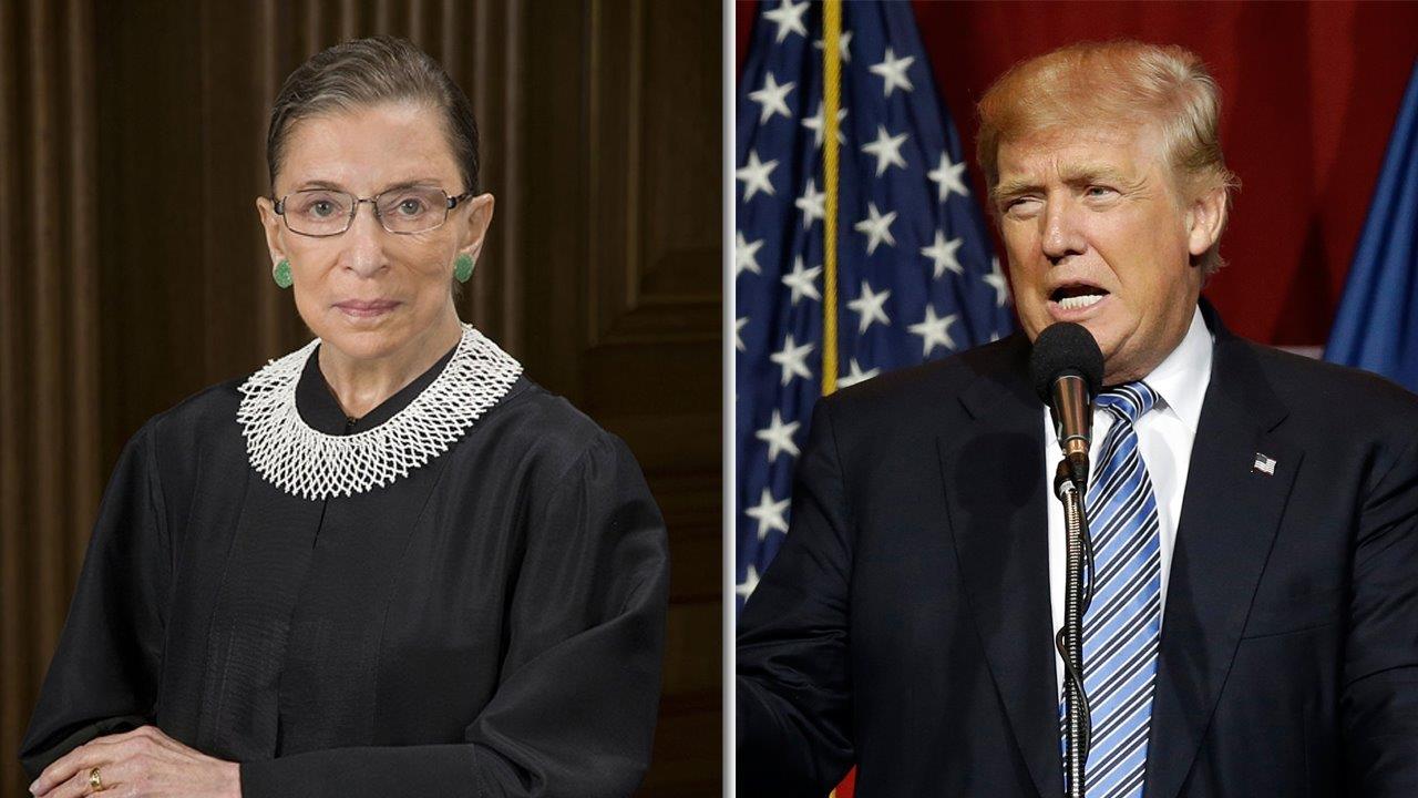 Trump demands Justice Ginsburg resign