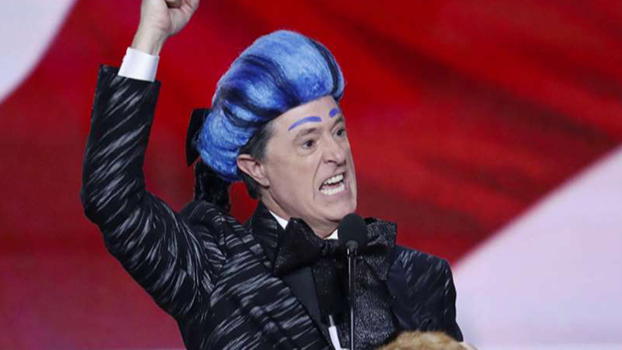 Colbert crashes RNC convention stage to mock Trump