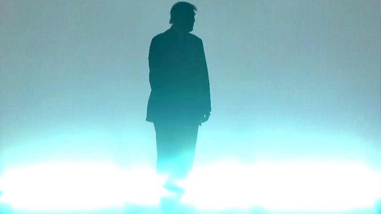 Donald Trump makes grand entrance onto GOP convention stage