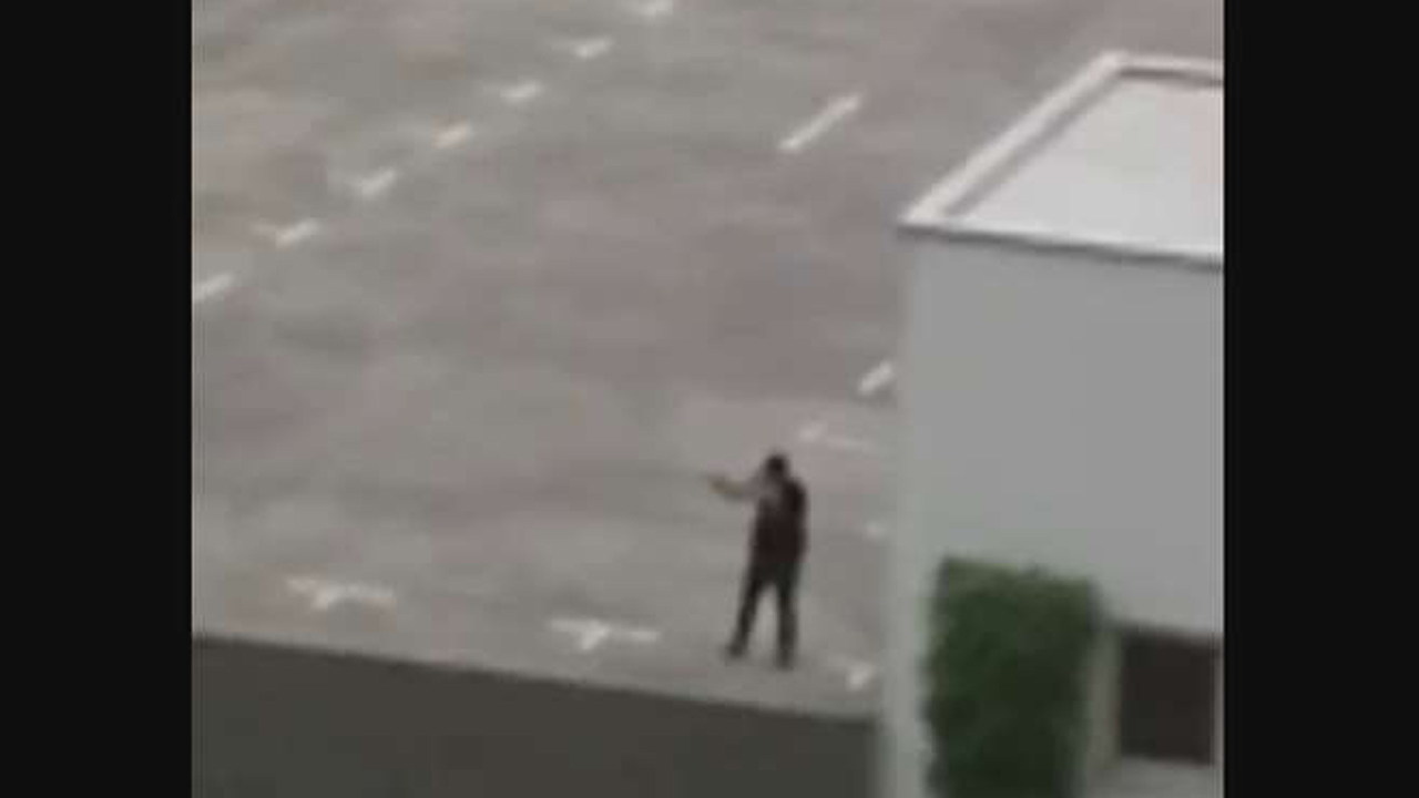Video: Gunman opens fire on rooftop parking lot in Munich