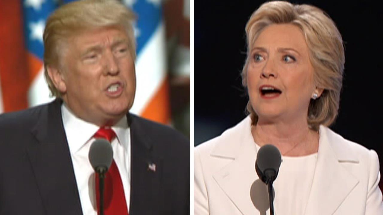 Clinton vs. Trump speeches - By the issues