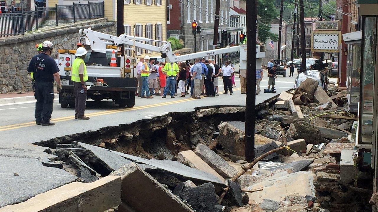 Devastating flash flood in Maryland leaves at least two dead