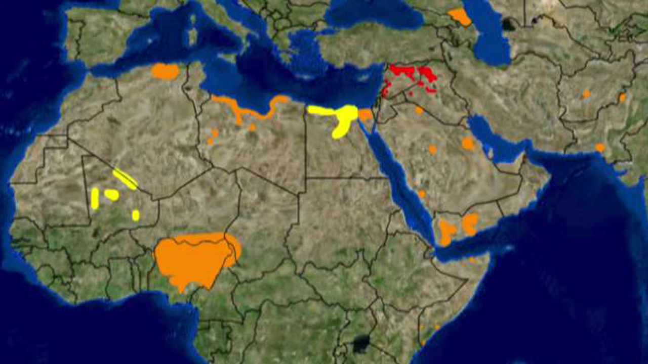 Terror map shows spread of ISIS across globe
