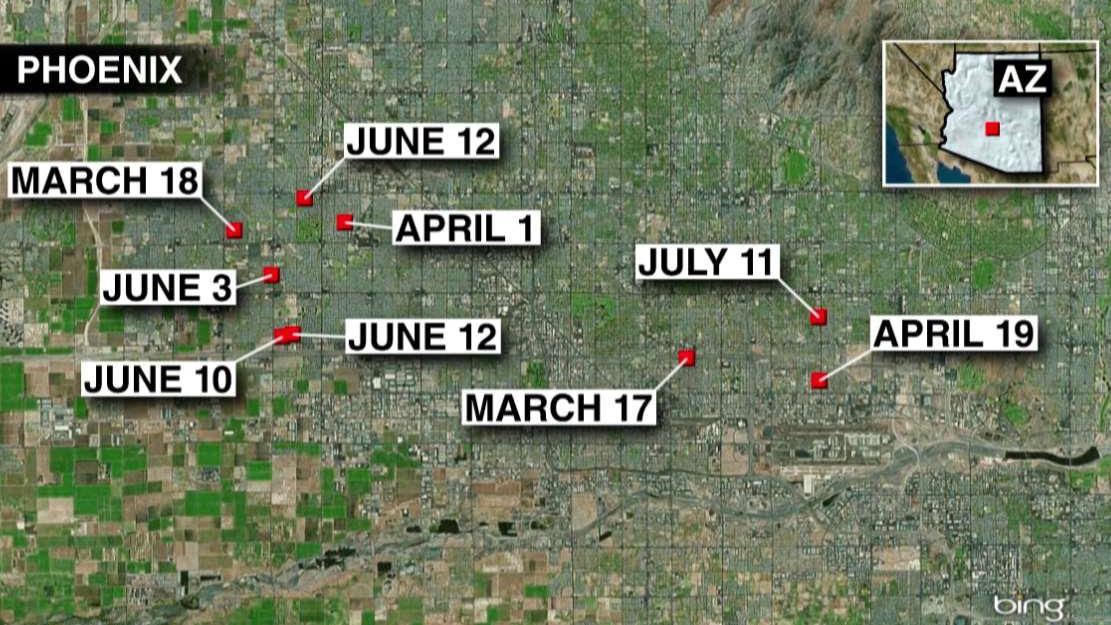 Phoenix police: Gunman tied to 9 shootings