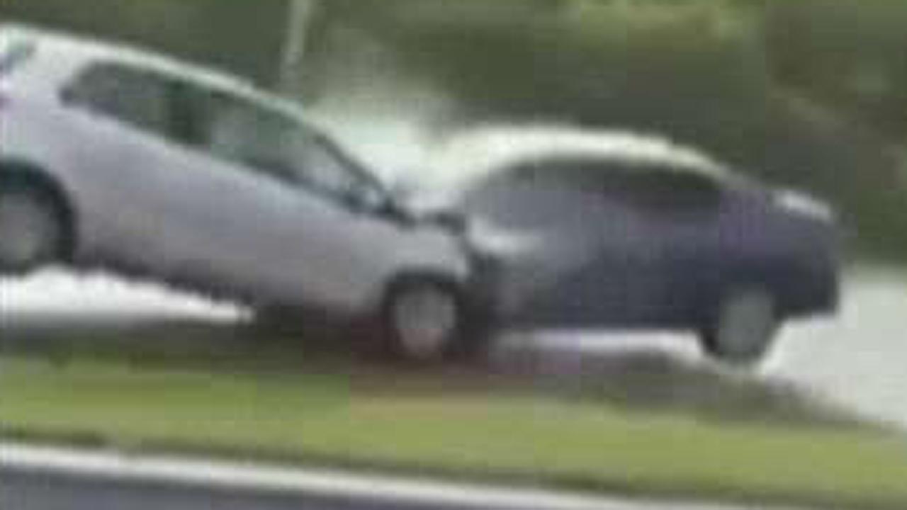 Highway horror: Head-on collision caught on camera