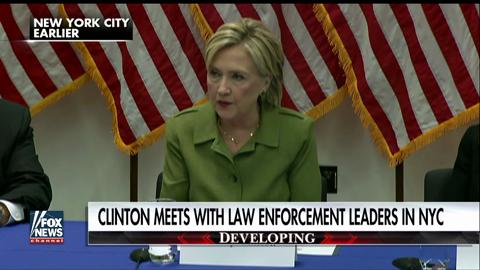 Clinton meets with law enforcement leaders in New York City