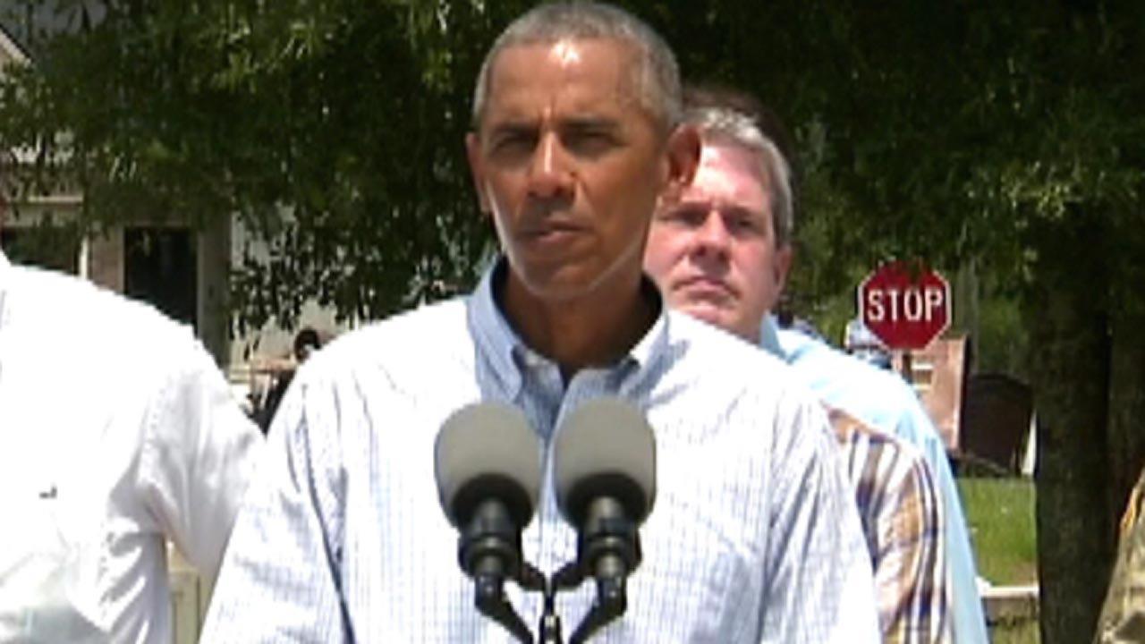 Obama to Louisiana flood victims: 'You're not alone'