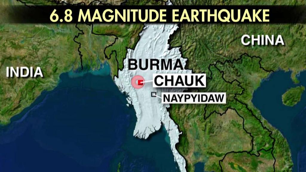 Magnitude 6.8 earthquake strikes Burma
