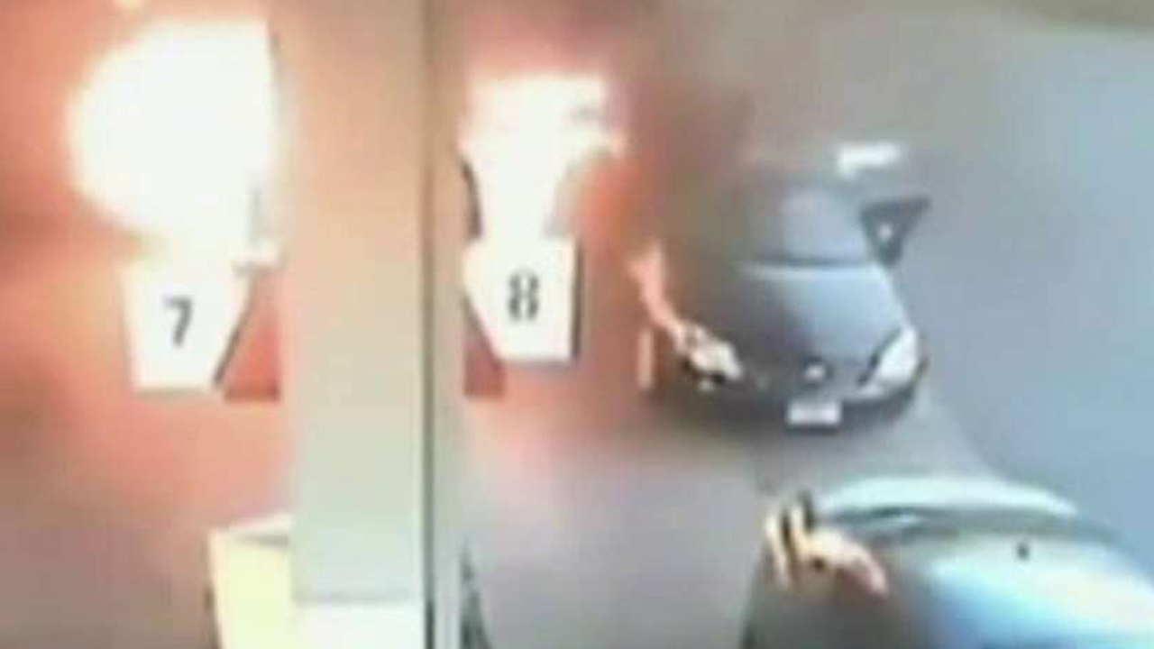 Mother saves her two children from gas station inferno