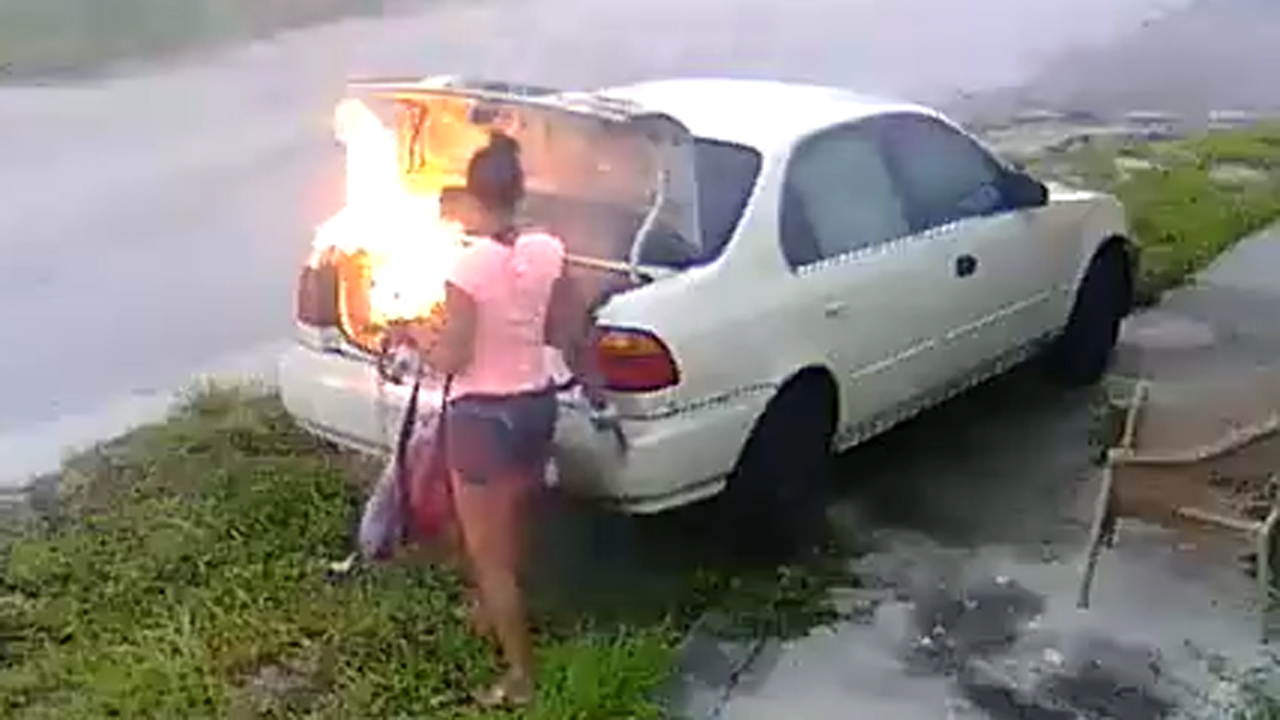 Woman burns car she wrongly thinks belongs to ex-boyfriend