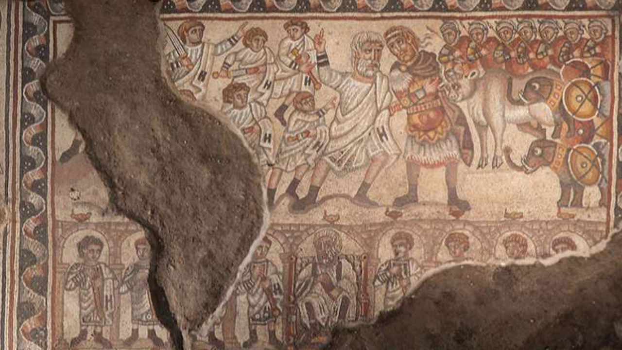 Does newly uncovered mosaic depict Alexander the Great?