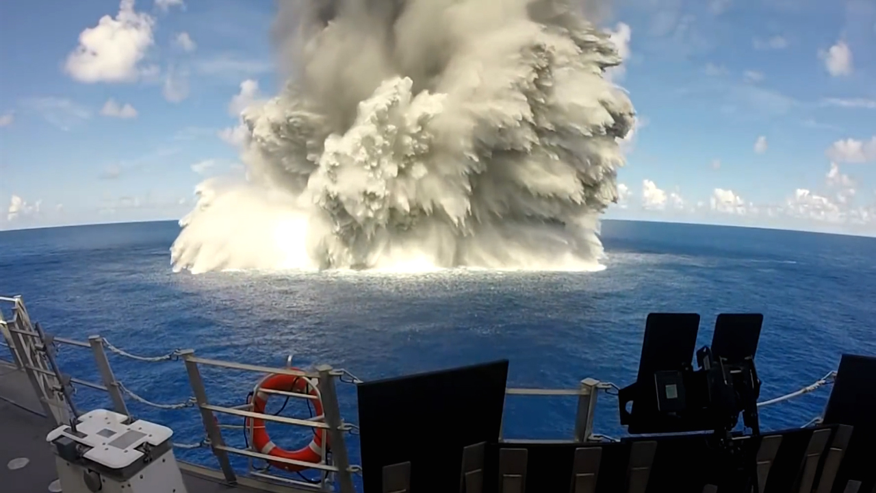 Extreme stress test: Navy detonates explosive near warship