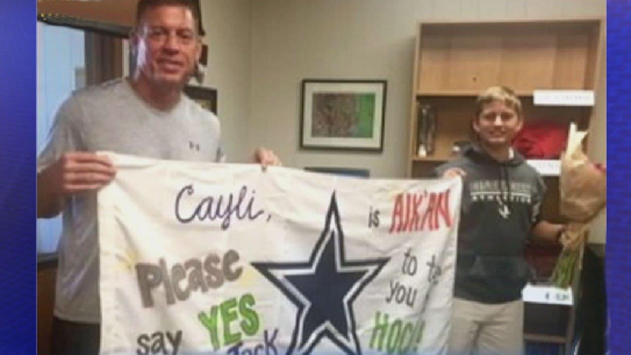 Teen uses Troy Aikman to get homecoming date