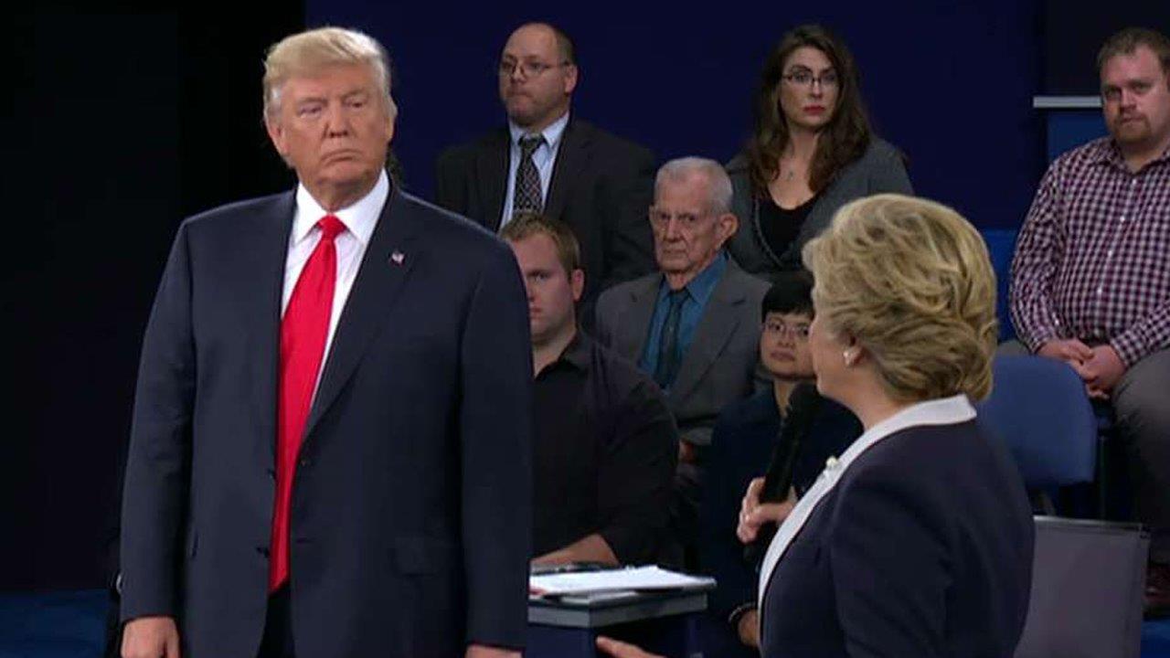 Trump on offense at 2nd debate, tries to turn tables on Clinton after