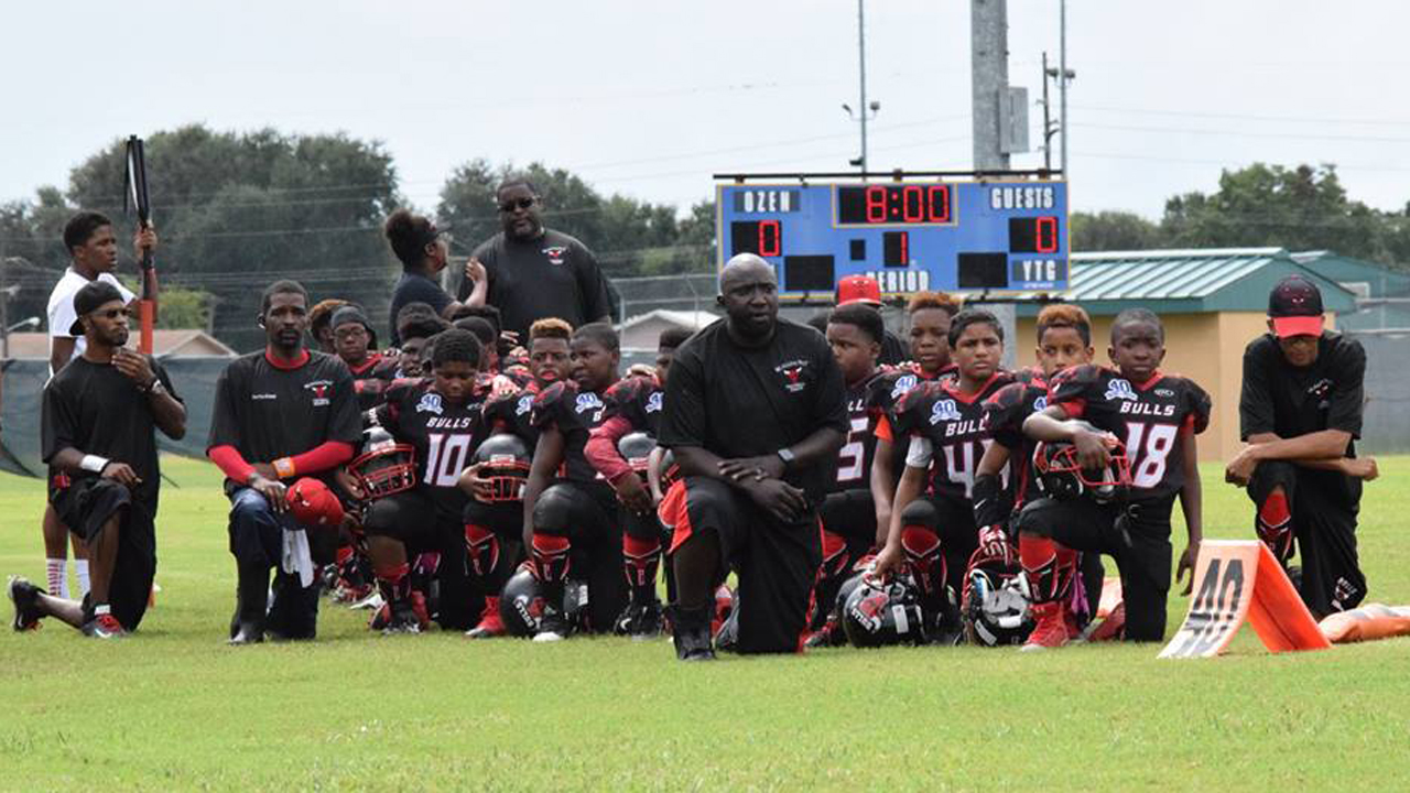 Youth football team abandoned after national anthem protest