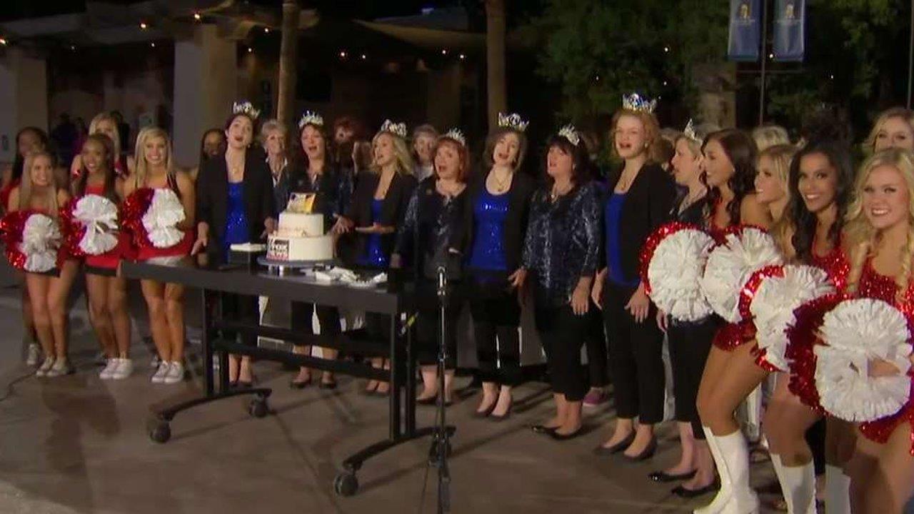 A cappella singers perform 'Happy Birthday' for Steve Doocy