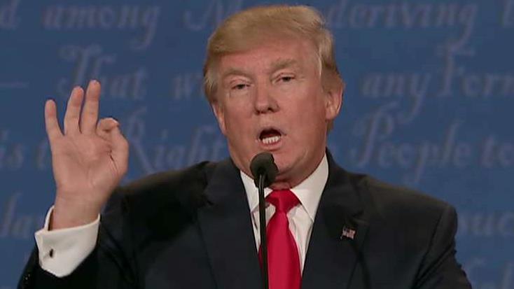 Did Trump stick to the issues during the debate?