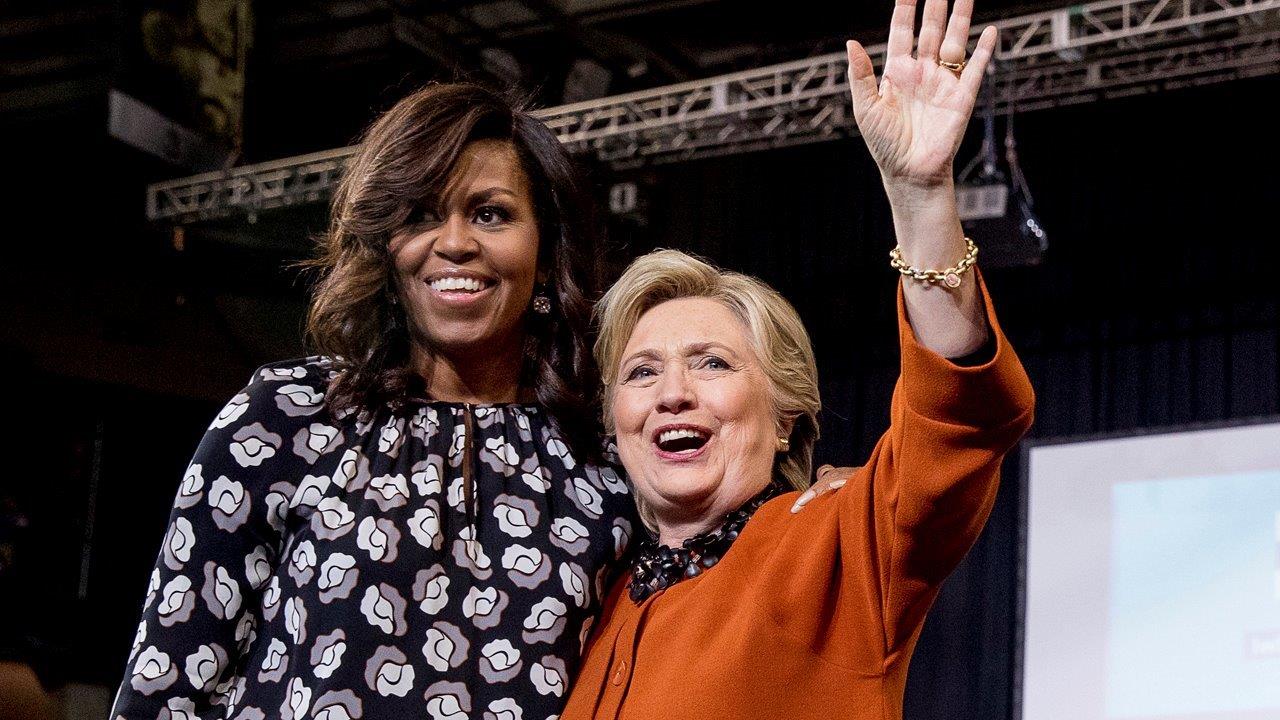 Clinton, first lady make first joint appearance on campaign
