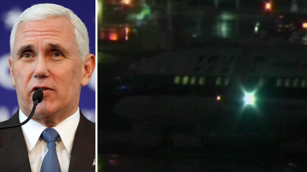 Mike Pence's plane skids off NYC runway into grass 