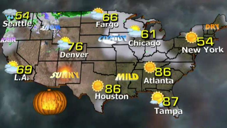 National forecast for Monday, October 31