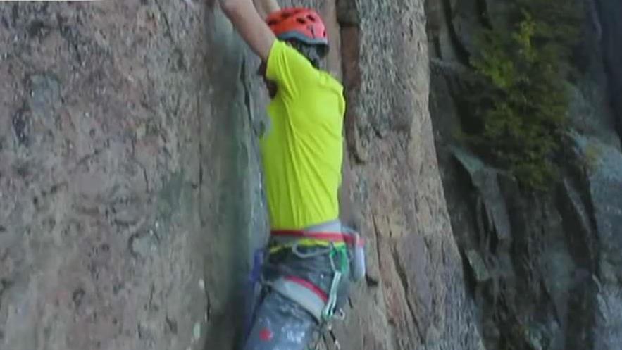 Rock climber's terrifying fall caught on tape