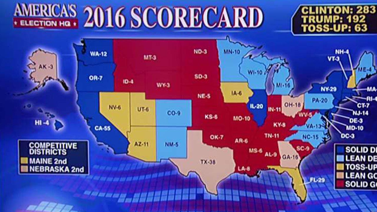 Trump vs. Clinton: The state of Fox electoral map and polls