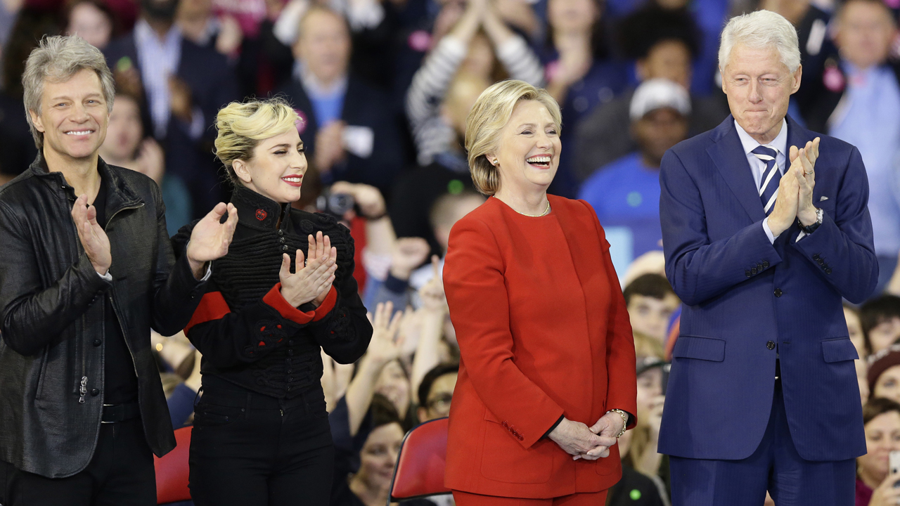 Celebrities rally for Hillary Clinton