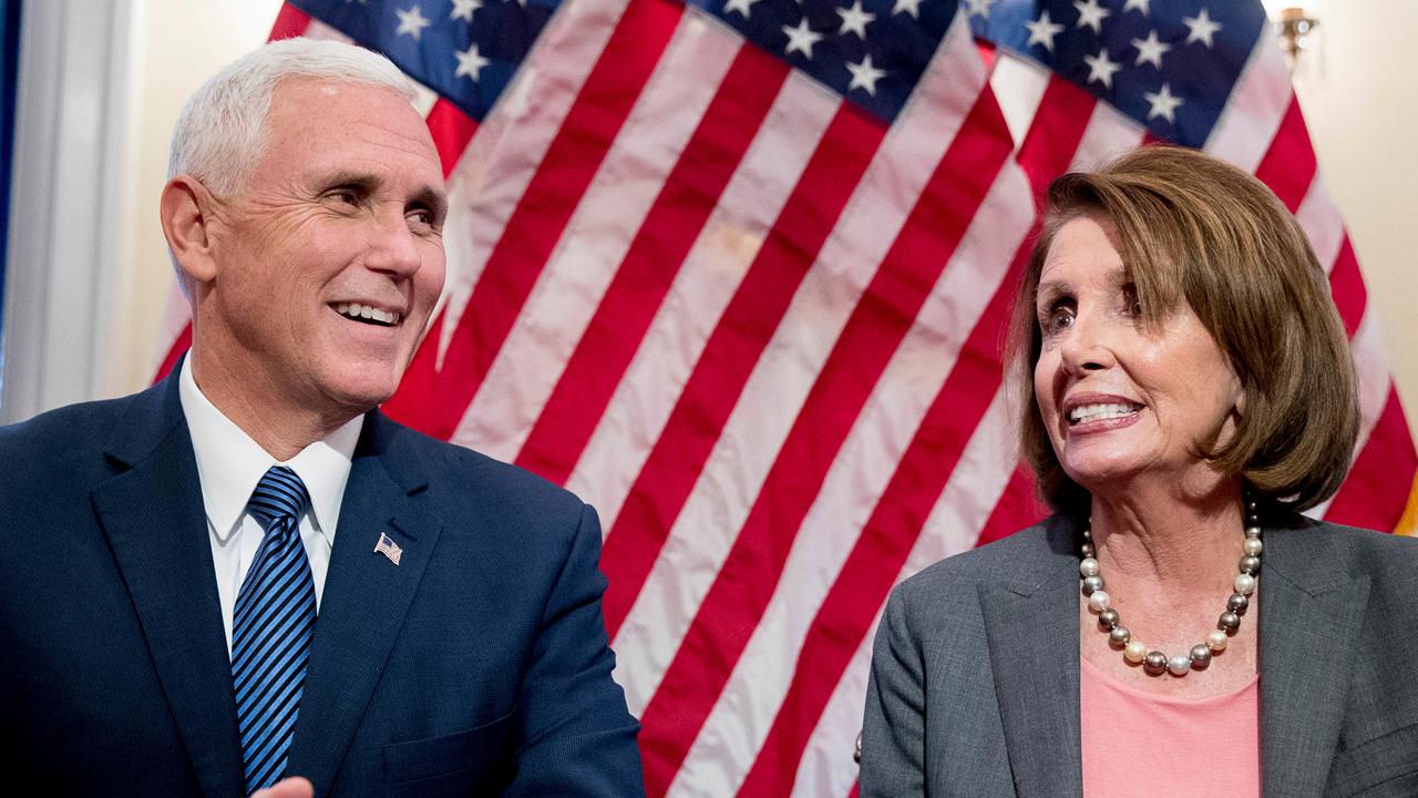 VP-elect Pence meets with House minority leader Pelosi