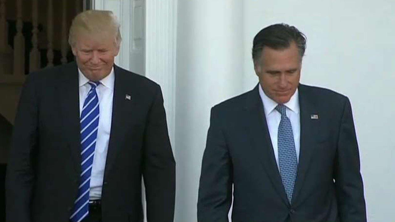 Trump meets with Mitt Romney as he shapes his Cabinet