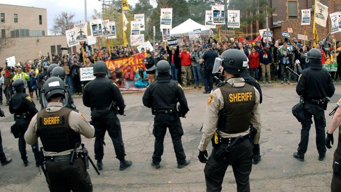 Pipeline protesters clash with police