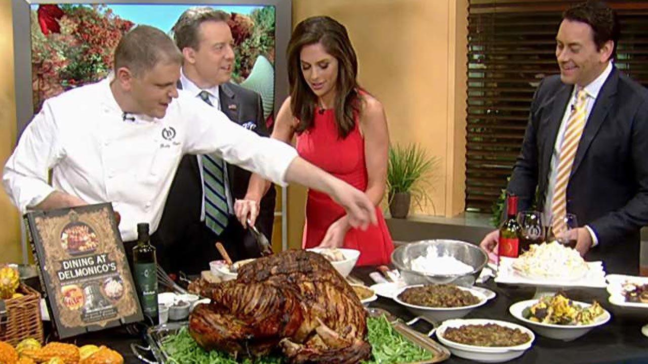 Preparing a Thanksgiving Day feast with Delmonico's