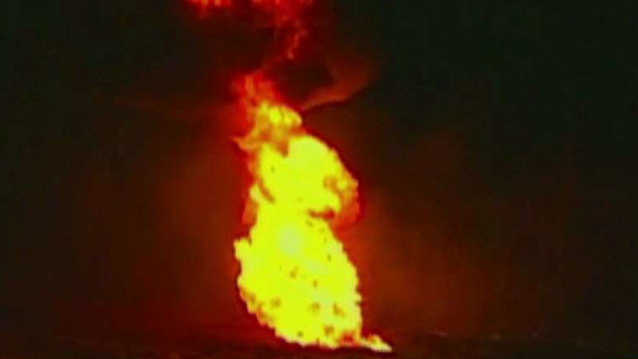 Gas pipeline explodes sending massive fireball into the sky