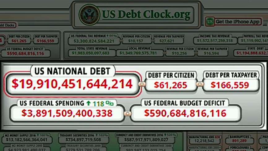 $590 billion added to national debt in fiscal year of 2016