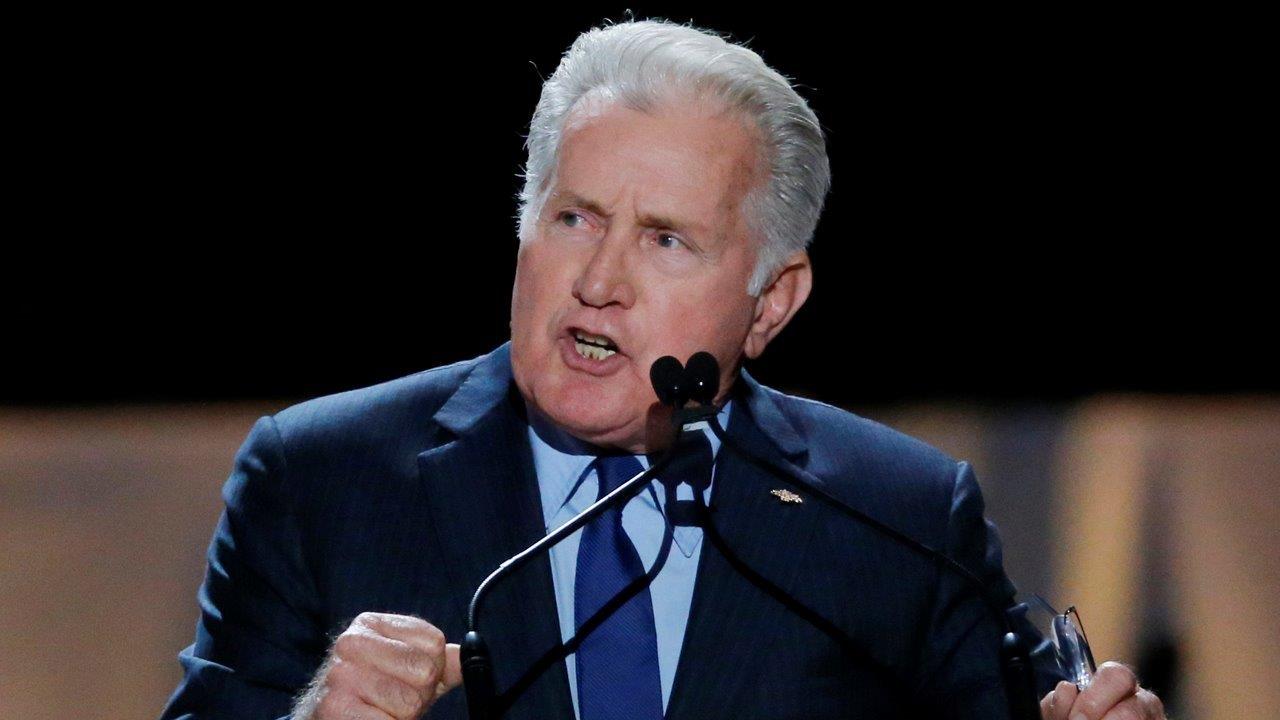Martin Sheen goofs on elector pitch