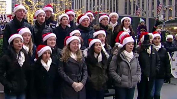 Randolph High School choir sings medley of Christmas songs