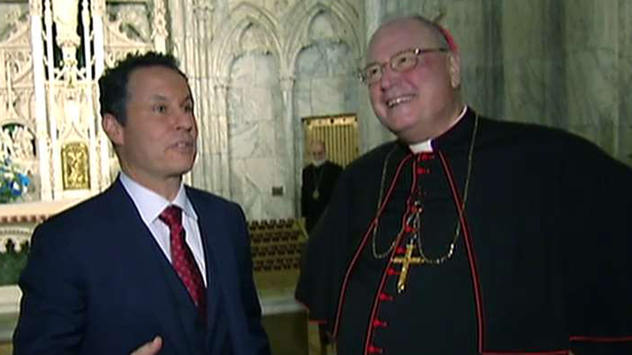 Brian Kilmeade takes a stroll with Cardinal Timothy Dolan