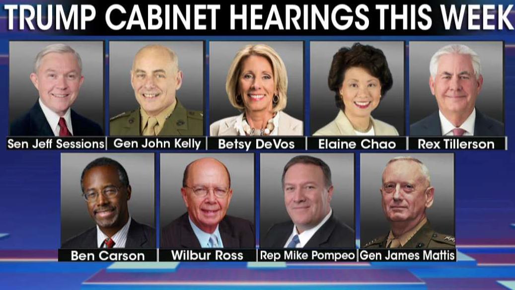Democrats, Republicans face off over Cabinet hearings
