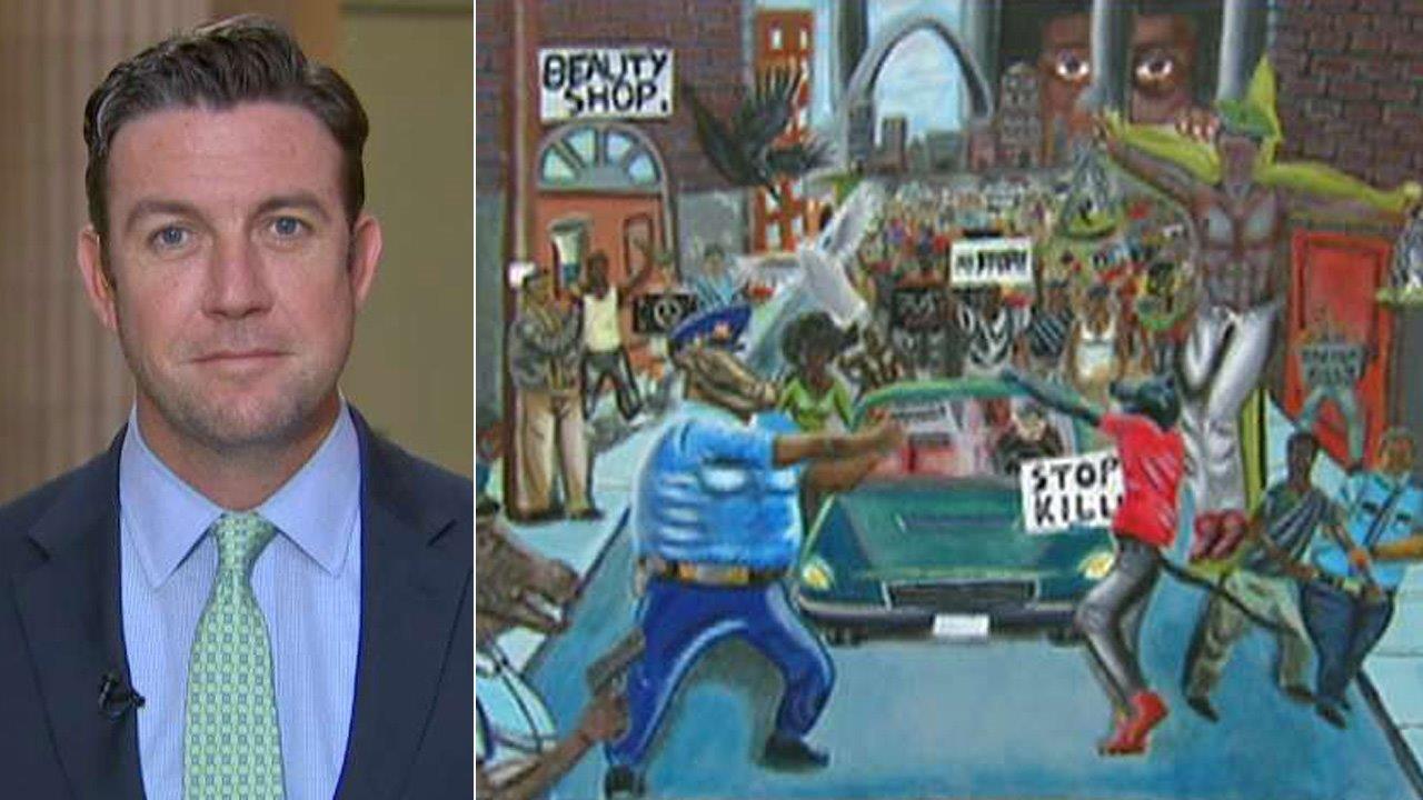 Rep. Hunter pulls down controversial painting of cops