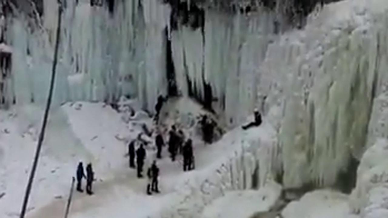 'Oh lord! Better call 911' Huge ice chuck falls on tourist