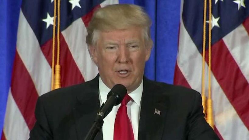Trump answers questions, spars with media in first presser